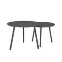 Ver imagem 4 de Mesa Centro Noronha Redonda Tampo Aço Estrutura Aço Pintura Epóxi Cinza 60cm