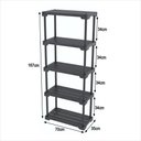 Ver imagem 4 de Estante Geo Multiuso Organizador Compacto 4 Prateleiras 127cm