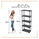 Ver imagem 2 de Estante Geo Multiuso Organizador Compacto 4 Prateleiras 127cm