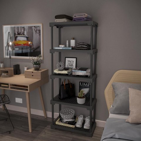 Estante Geo Multiuso Organizador Compacto 4 Prateleiras 127cm