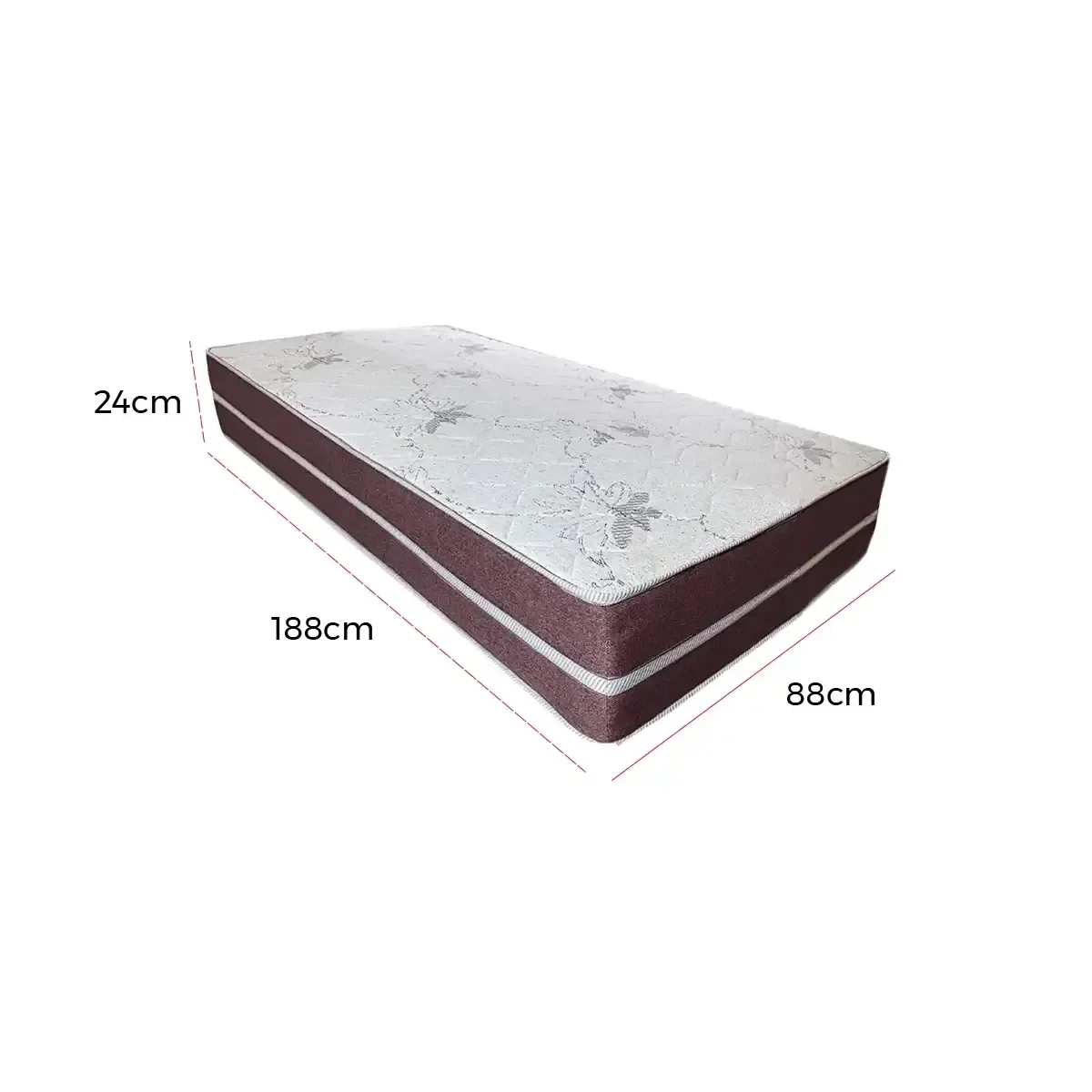 Colchão Bio Classic Solteiro 88cm com Molas Ensacadas Bio Flex Cor Marrom - 2