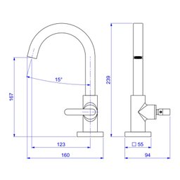 Torneira Lavatorio Deca Mesa - Soul - Black Matte | 1198.bl38.mt - 4