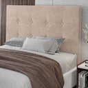 Ver imagem 1 de Cabeceira Cama Box Casal Queen Size Luana 160cm Veludo Bege - Abmaza