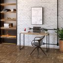Ver imagem 3 de Kit Escritório Estante Areta 4 Prateleiras Mesa Industrial Aspen 120cm C01 Carvalho - Lyam Decor