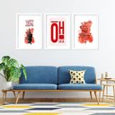 Ver imagem 2 de Kit 3 Quadros Grandes Ogum 60x48cm:moldura Preta