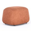 Ver imagem 7 de Poltrona Decorativa Orgânica para Sala Living com Puff Valley P07 Linho Tramado Terracota - Lyam