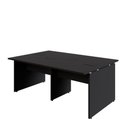 Ver imagem 2 de Plataforma de Trabalho 4 Lugares Pé Painel F5 sem Gavetas MDF MDP Preto F5 Office