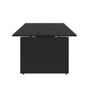 Ver imagem 3 de Plataforma de Trabalho 4 Lugares Pé Painel F5 sem Gavetas MDF MDP Preto F5 Office