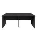 Ver imagem 5 de Plataforma de Trabalho 4 Lugares Pé Painel F5 sem Gavetas MDF MDP Preto F5 Office