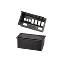 Ver imagem 4 de Plataforma de Trabalho 4 Lugares Pé Painel F5 sem Gavetas MDF MDP Preto F5 Office