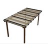 Kit Policarbonato Cristal 4mm 4,00m X 2,00m - Perfis Naturais - 1