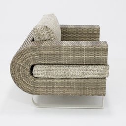 Poltrona para Varanda Sacada e Jardim em Fibra Sintética e Aluminio - 2