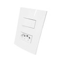 Ver imagem 2 de Conjunto 1 Interruptor + 1 Tomada 2p+t 10a 250v~ Sleek Margirius
