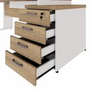 Ver imagem 6 de Mesa Diretor Escritório 150cm a 172cm 4 Gavetas Pé Metal F5