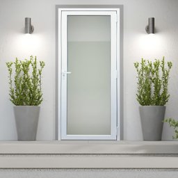 Porta de PVC 216x70cm com 1 Vidro Temperados ITEC Brimak - 1