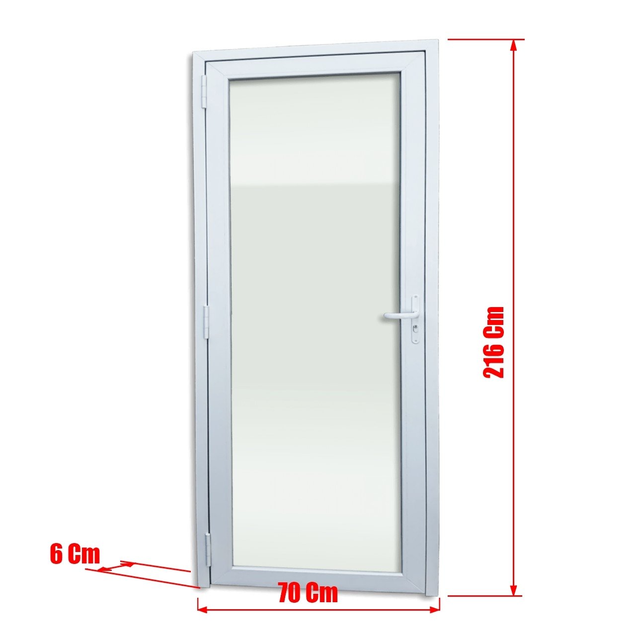 Porta de PVC 216x70cm com 1 Vidro Temperados ITEC Brimak - 7