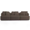 Ver imagem 3 de Sofá 3 Lugares para Sala de Estar Living 228cm Arlo F04 Veludo Marrom - Lyam Decor