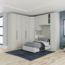 Ver imagem 2 de Quarto Modulado Casal 9 Portas 3 Gavetas Canto Oblíquo Areia