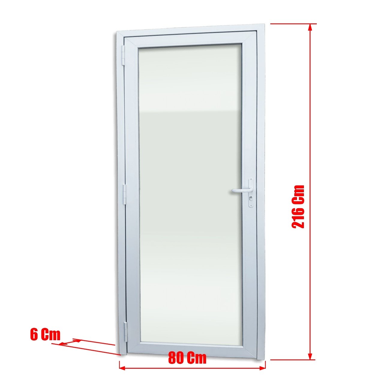 Porta de PVC 216x80cm com 1 Vidro Temperados ITEC Brimak - 7