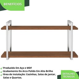 Nicho de Parede Organizador para Quarto 80cm Cm F.granada - 4