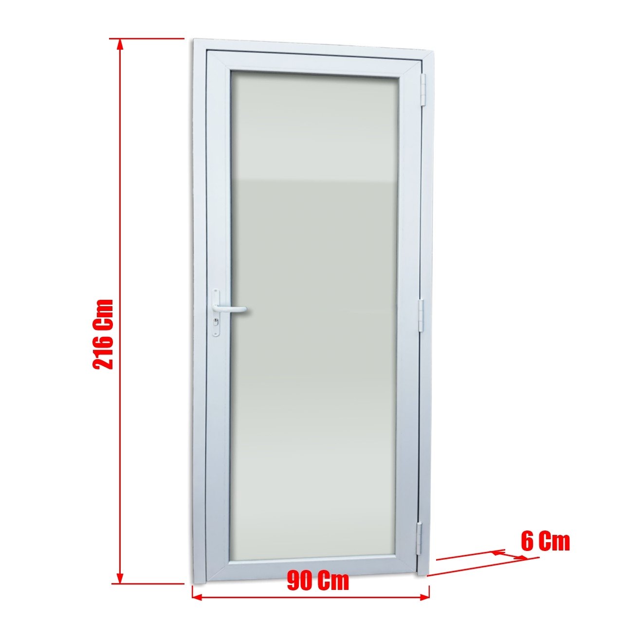 Porta de PVC 216x90cm com 1 Vidro Temperados ITEC Brimak - 7