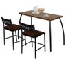 Mesa para Apartamento Pequeno Marrom Fit Flora Aço Nobre - 2