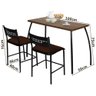 Mesa para Apartamento Pequeno Marrom Fit Flora Aço Nobre - 4