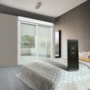 Ver imagem 1 de Porta de PVC Integrada 230x120cm Vidro Temperados com Cremona e Controle Remoto Itec Brimak Branco