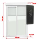 Ver imagem 7 de Porta de PVC Integrada 230x150cm Vidro Temperados com Cremona e Controle Remoto ITEC Brimak