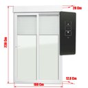 Ver imagem 7 de Porta de PVC Integrada 230x180cm Vidro Temperados com Cremona e Controle Remoto Itec Brimak Branco