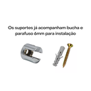 Ver imagem 2 de Prateleiras em Vidro para Banheiro 25x10 Cm - 4 Unidades Incolor