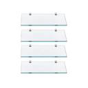 Ver imagem 1 de Prateleiras em Vidro para Banheiro 25x10 Cm - 4 Unidades Incolor