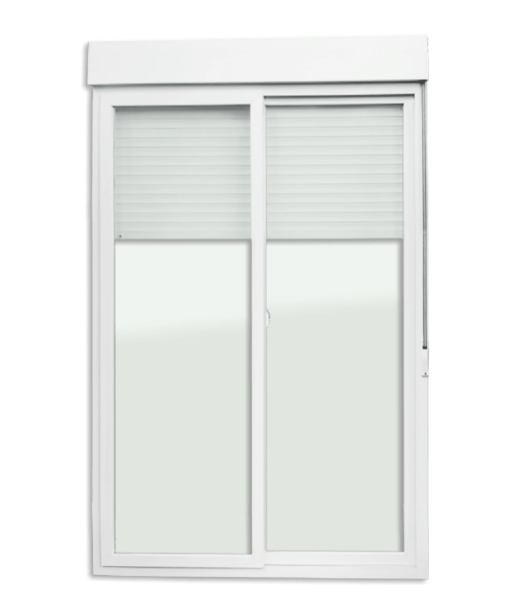 Porta de PVC Integrada de Correr 230x150cm com 2 Vidros Lisos Temperados com Cremona ITEC Brimak - 6