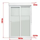 Ver imagem 7 de Porta de PVC Integrada de Correr 230x150cm com 2 Vidros Lisos Temperados com Cremona Itec Brimak Bra