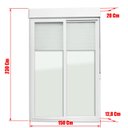 Ver imagem 7 de Porta de PVC Integrada 230x150cm com 2 Folhas e Vidro Liso Temperados ITEC Brimak
