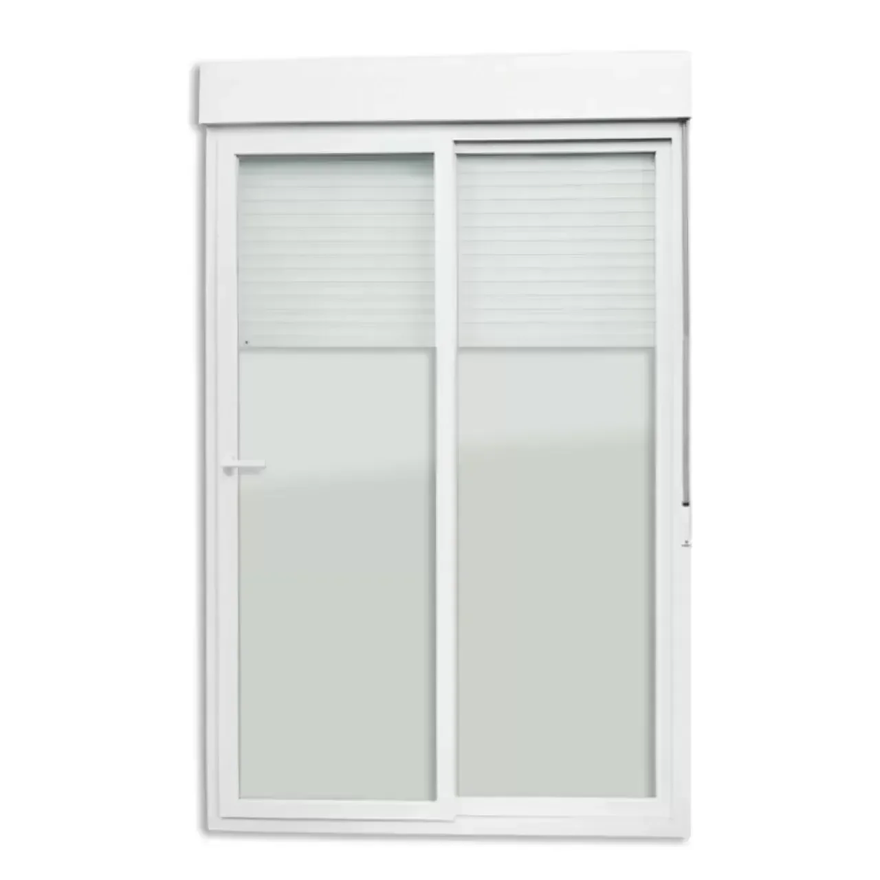 Ver imagem 5 de Porta de PVC Integrada 230x180cm com 2 Folhas e Vidro Liso Temperado com Cremona Itec Brimak Branco