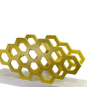 Ver imagem 1 de Garrafeiro Colmeia Amarelo Acetinado 14 Garrafas
