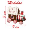 Kit 2 Enfeites Pendentes Para Árvore De Natal Trem Iluminado 9cm - 3