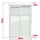 Ver imagem 7 de Porta de PVC Integrada 230x200cm com 2 Folhas e Vidro Liso Temperado Itec Brimak Branco