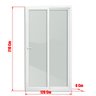 Porta de PVC de Correr 210x120cm com 2 Folhas e Vidro Liso Temperado com Cremona ITEC Brimak - 6