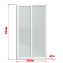 Ver imagem 6 de Porta de PVC de Correr 210x120cm com 2 Folhas e Vidro Liso Temperado com Cremona ITEC Brimak