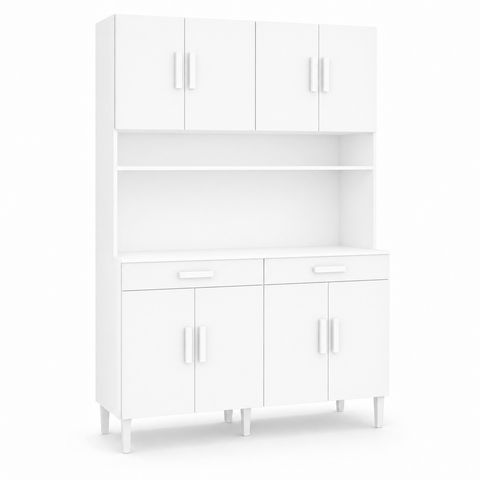 Cozinha Modulada Manaus 8 Portas 2 Gavetas Branco Formimóveis