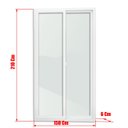 Ver imagem 6 de Porta de PVC de Correr 210x150cm com 2 Folhas e Vidro Liso Temperado ITEC Brimak