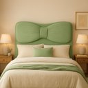 Ver imagem 1 de Cabeceira de Cama Box Estofada 120 Cm Viúva Decoração Laço Boucle