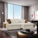 Ver imagem 1 de Sofá Dallas Linho Dois Módulos de 80cm B15 Meu Sofá Online A302 Linho Branco