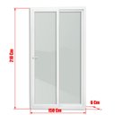 Ver imagem 6 de Porta de PVC de Correr 210x150cm com 2 Folhas e Vidro Liso Temperado com Cremona ITEC Brimak