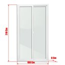 Ver imagem 6 de Porta de PVC de Correr 210x180cm com 2 Folhas e Vidro Liso Temperado Itec Brimak Branco