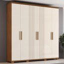 Ver imagem 2 de Guarda Roupa Casal 6 Portas 214 Cm Avila Nature Off White Henn