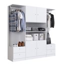 Ver imagem 4 de Quarto Casal com Cama Guarda Roupas e Mesas de Cabeceira 160 Tókio Art In Móveis