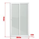 Ver imagem 6 de Porta de PVC de Correr 210x200cm com 2 Folhas e Vidro Liso Temperado com Cremona Itec Brimak Branco